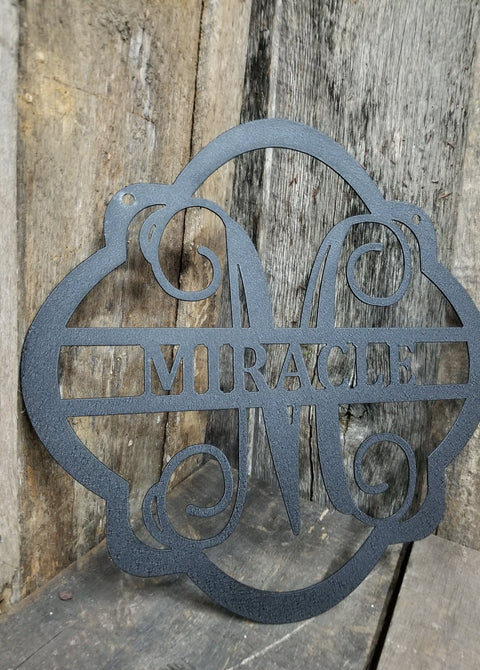Monogram Name Sign