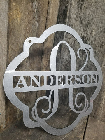 Monogram Name Sign