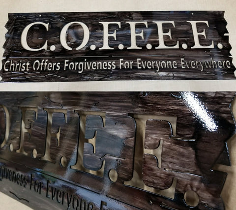 C.O.F.F.E.E Sign